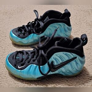 NIKE Air Foamposite Pro 2011 624041-410 Sneakers - Electric Blue Black Size 6
